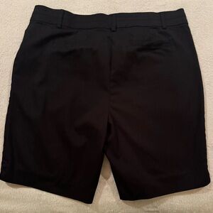 Women’s black long shorts. (Sz 16 regular fit) with side pockets.